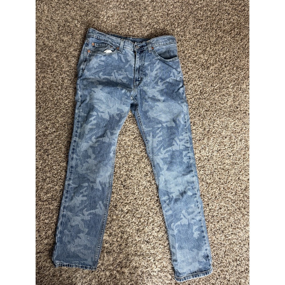 Levi's 511 Jeans Men's 32x30 Blue Slim Fit Camo Stretch Denim Red Tab